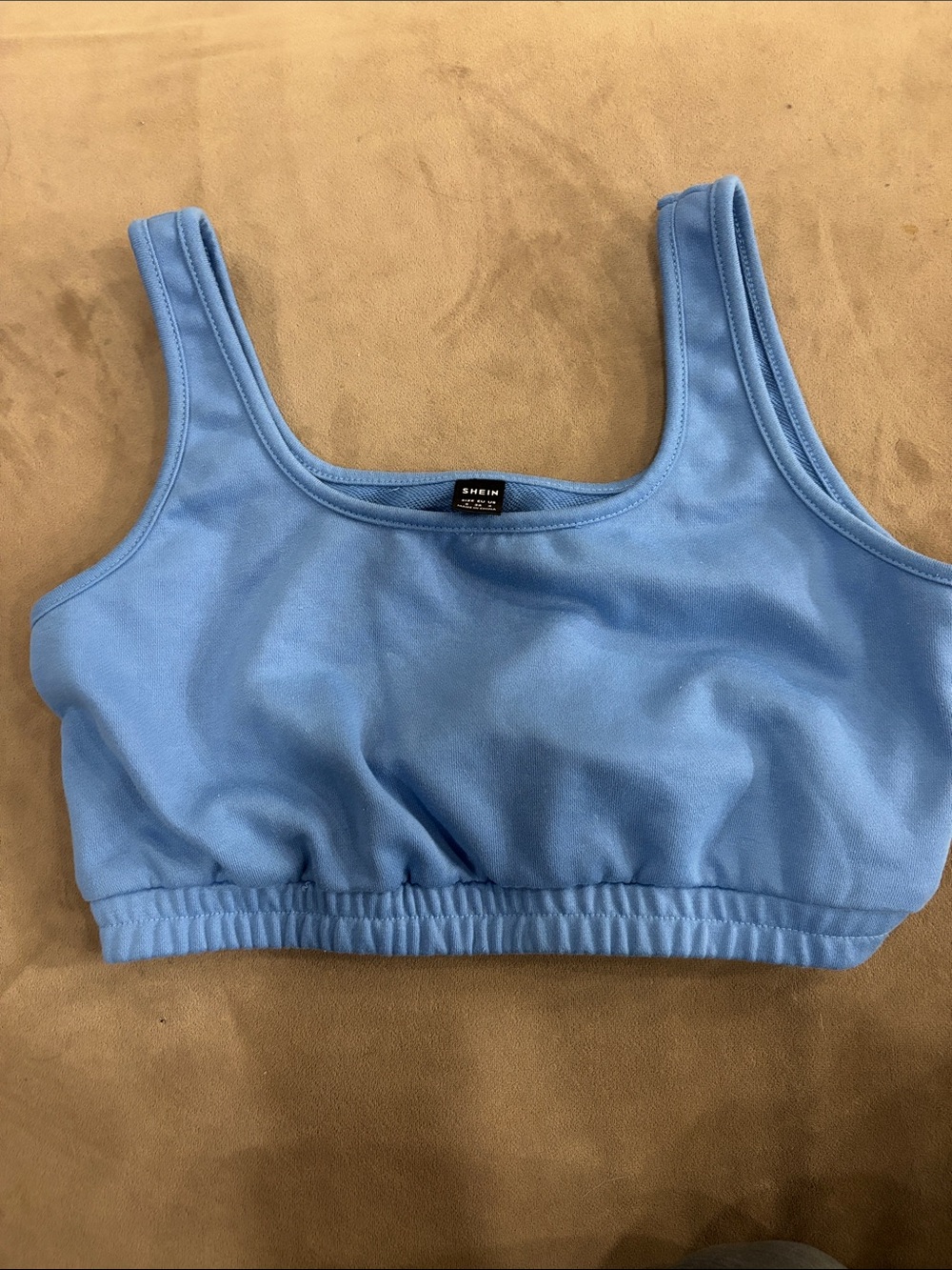 SHEIN Sky Blue Scoop Bralette Top